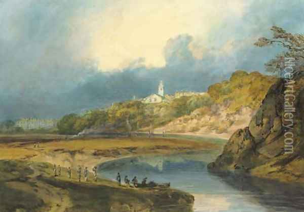 View of Bridgnorth, on the River Severn, Shropshire Oil Painting - Joseph Mallord William Turner