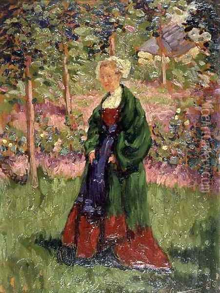 Breton Woman Oil Painting - A.J. Patterson