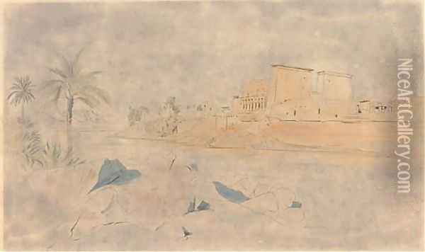 The Temple of Isis at Philae Oil Painting - Edward Lear