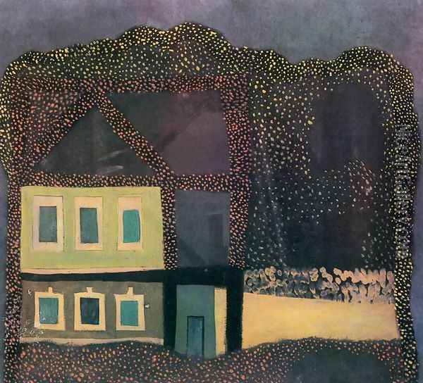 Spotty House 1936 Oil Painting - Lajos Vajda
