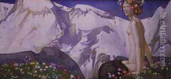 Flora of the Alps Oil Painting - Edward Reginald Frampton