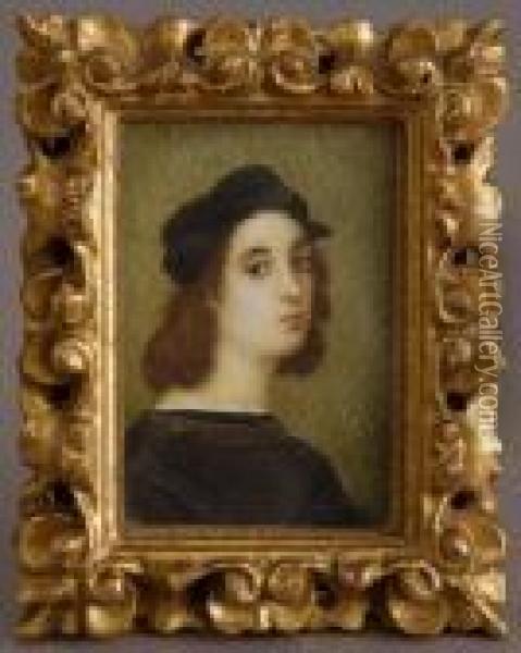 Head Of A Youth Oil Painting - Raphael (Raffaello Sanzio of Urbino)