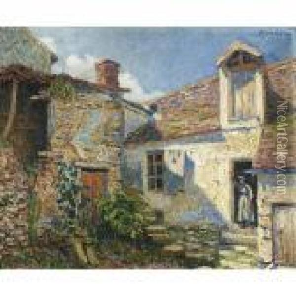 Cour De Ferme, Moret Oil Painting - Francis Picabia