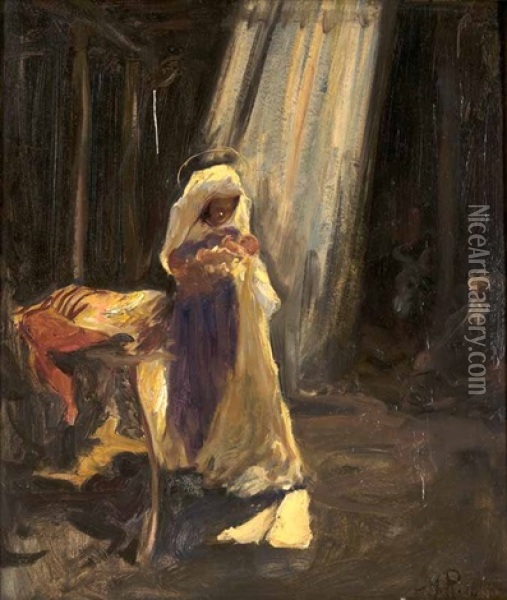 Maria Mit Dem Kinde Oil Painting - Max Friedrich Rabes