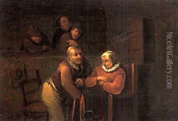Eine Tolldreiste Annaherung Oil Painting - Adriaen Jansz van Ostade