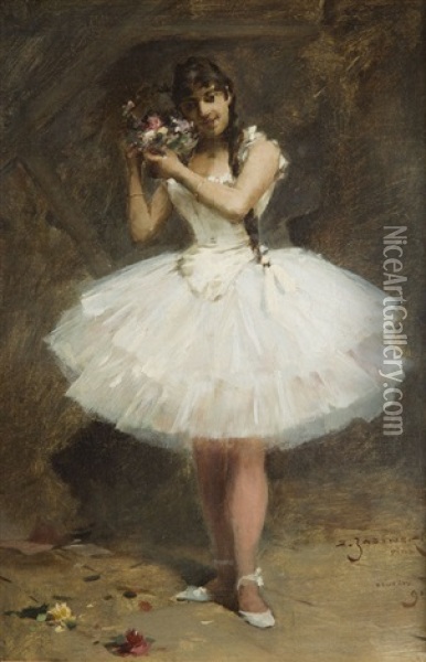 Ballet Dancer Oil Painting - Zdzislaw Jasinski