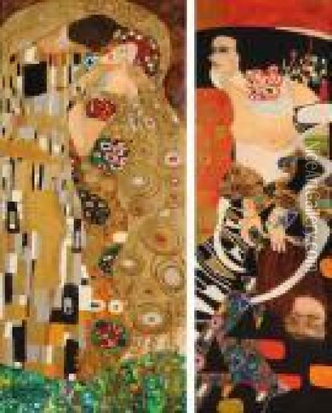 Il Bacio Oil Painting - Gustav Klimt