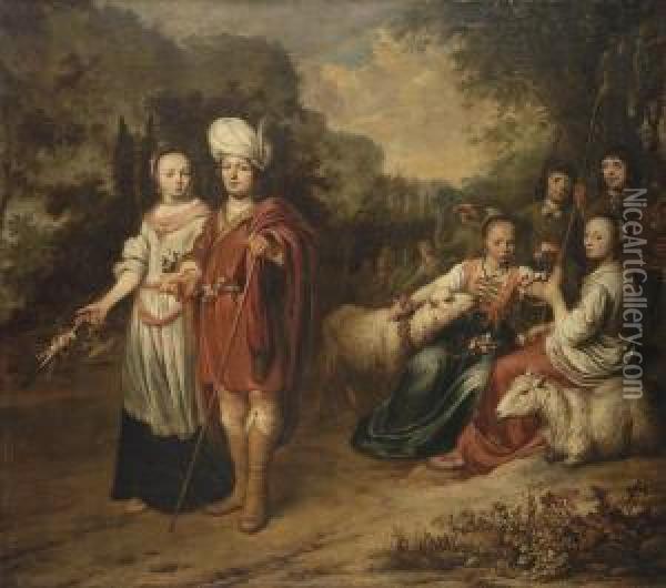 Jacob And Rachel Oil Painting - Gerbrand Van Den Eeckhout