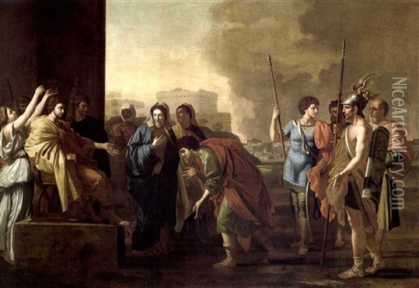 La Continence De Scipion Oil Painting - Nicolas Poussin