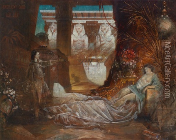 Orientalische Szene (casar Und Kleopatra ?) Oil Painting - Leo Diet