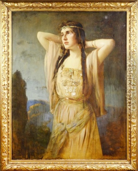 Young Lady From The Orient Oil Painting - Caspar Ritter