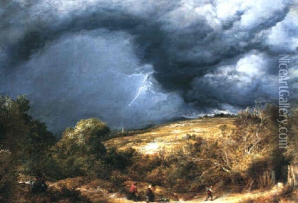 The Storm Oil Painting - John Linnell