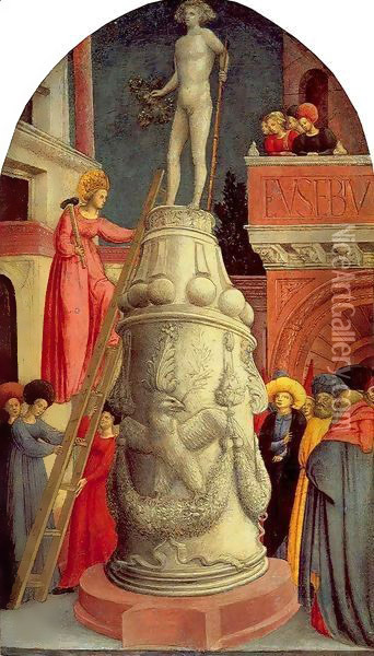 Saint Apollonia Destroys a Pagan Idol Oil Painting - Giovanni D'alemagna
