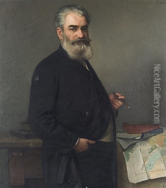 Portrait Des Karl Heintges Oil Painting - Carl Maria Seyppel