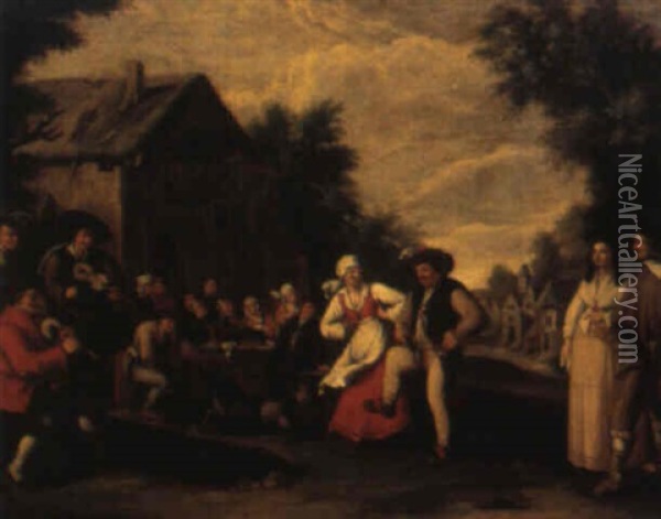 La Fete Villageoise Oil Painting - Pieter de Bloot