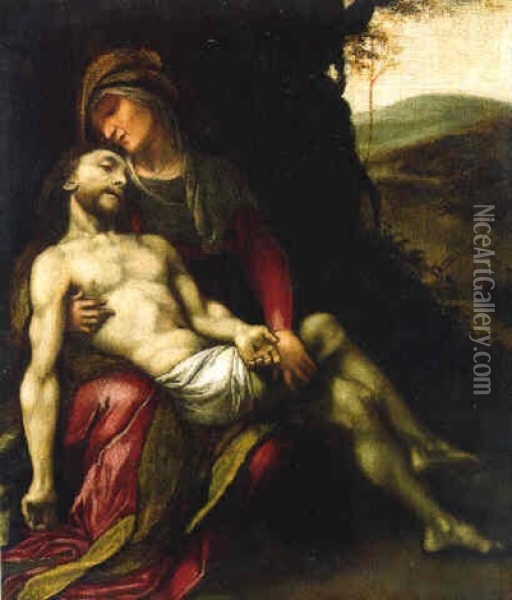 The Pieta Oil Painting -  Correggio
