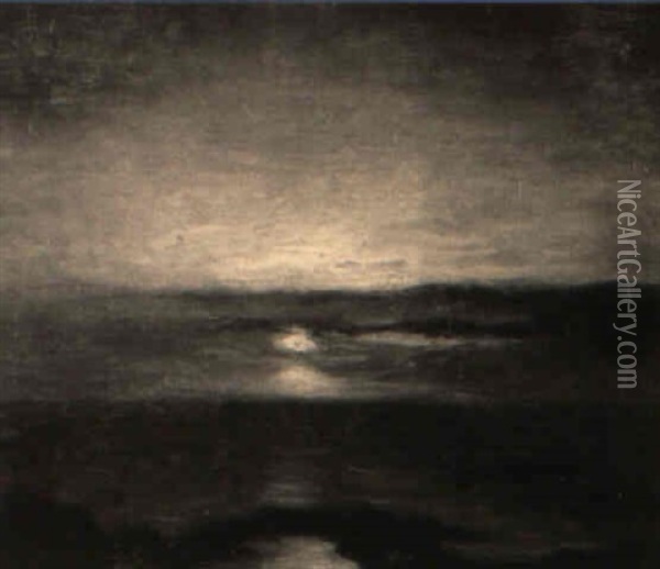 Sunset Over The Sea Oil Painting - Mattie Dube
