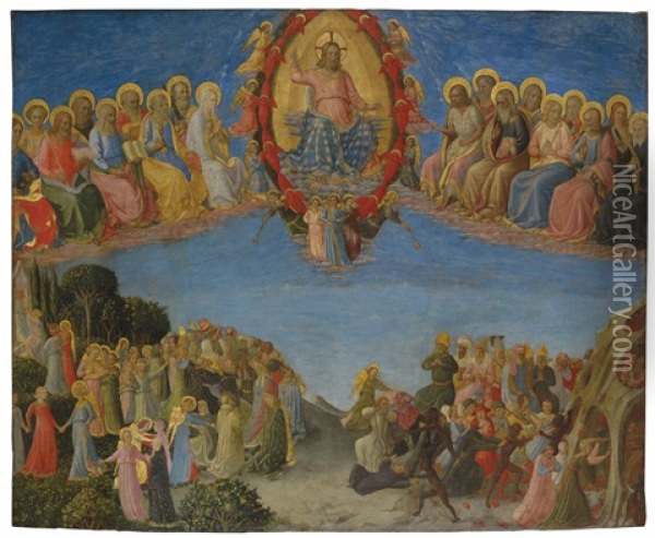 The Last Judgement Oil Painting - Zanobi Di Benedetto Strozzi