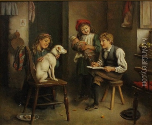 The Young Artist Oil Painting - Joseph Clark
