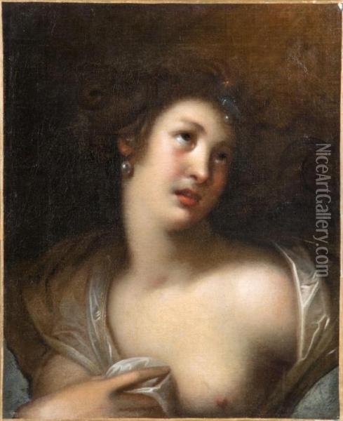 Jeune Femme En Buste Oil Painting - Hendrick Goltzius