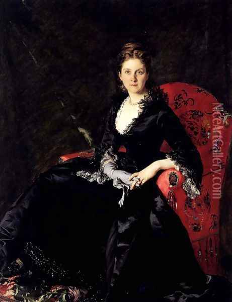Portrait of Mme N. M. Polovtsova Oil Painting - Carolus (Charles Auguste Emile) Duran
