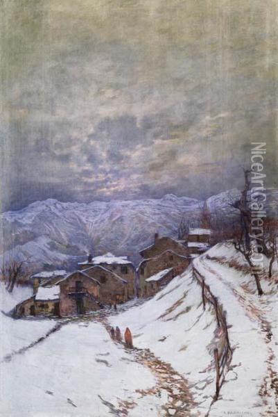 Paesaggio Invernale Oil Painting - Augusto Baracchi