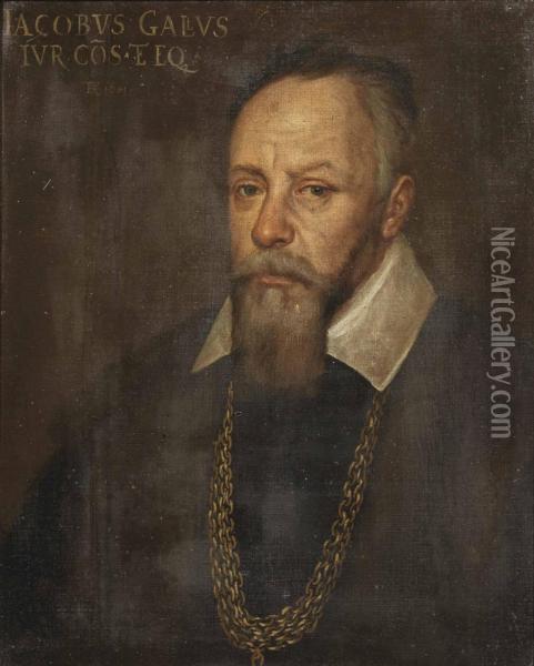 Portrait Of Jacobus Gallus Neapolitanus Oil Painting - Leandro Bassano