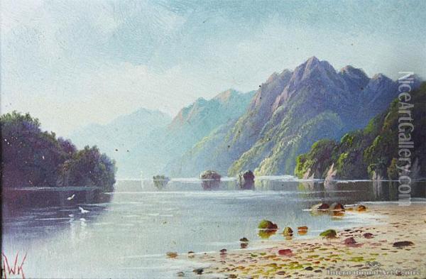 Manapouri Oil Painting - Henry William Kirkwood