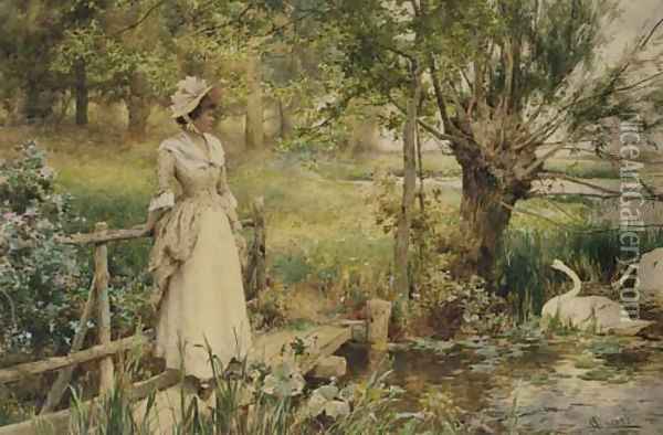 In the height of the summer Oil Painting - Alfred Glendening