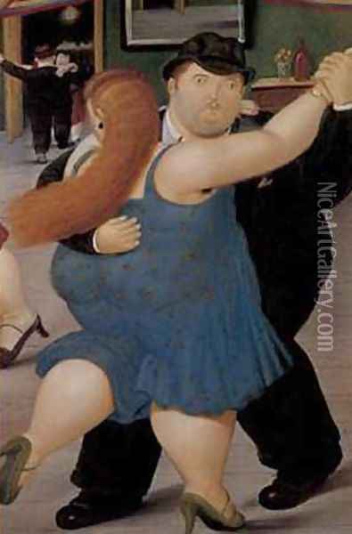 Dancers 1987 Oil Painting - Fernando Botero