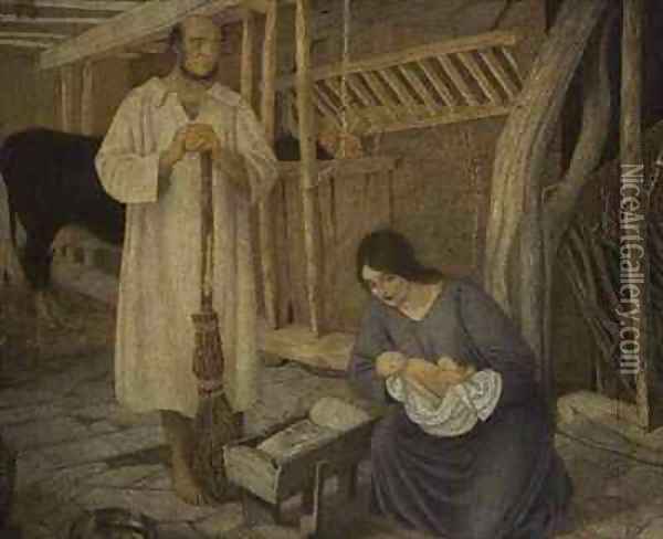 The Nativity Oil Painting - Arthur Joseph Gaskin