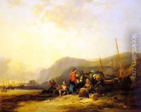 On The Hampshire Coast Oil Painting - William Joseph Shayer