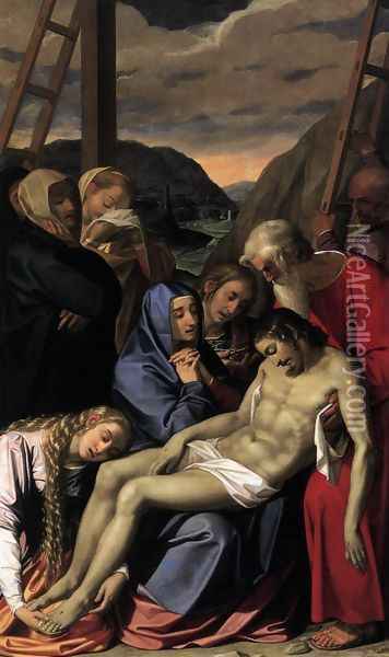 Lamentation 1591 Oil Painting - Scipione Pulzone