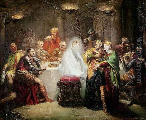 The Ghost of Banquo Oil Painting - Theodore Chasseriau