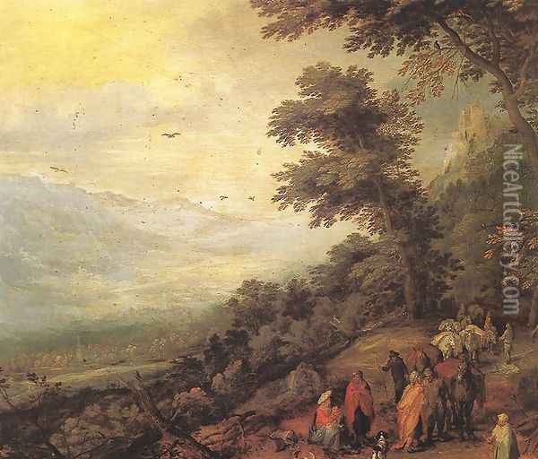 Gathering of Gypsies in the Wood Oil Painting - Jan The Elder Brueghel