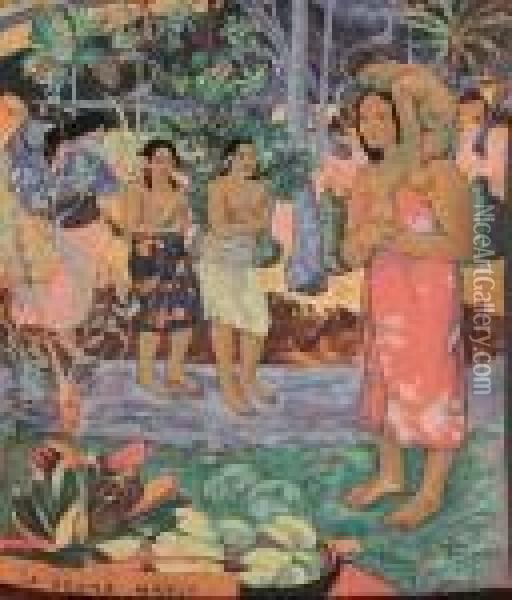 Ia Orana Maria Oil Painting - Paul Gauguin