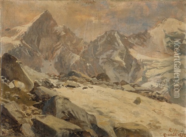 Mountet Mit Triftjoch Oil Painting - Raphael Ritz