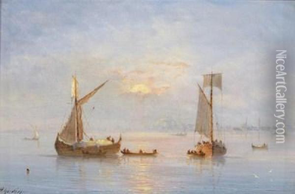 View Of Constantinople Oil Painting - Herminie Gudin
