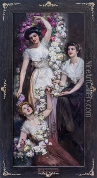 The Decorators 1909 Oil Painting - Thomas Dean