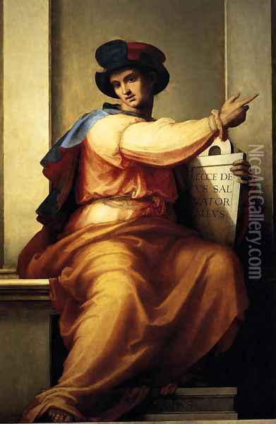 Prophet Isaiah c. 1516 Oil Painting - Fra Bartolomeo