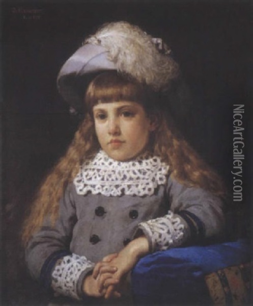 Portrait De Laura Jayne Loyson Nee Bucknell Oil Painting - William Henry Lippincott