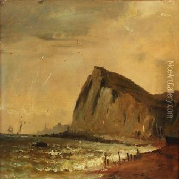 View Of Dover Oil Painting - C. F. Sorensen