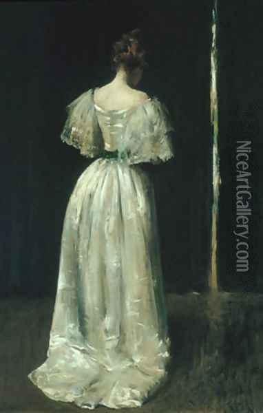 Seventeenth Century Lady 1895 Oil Painting - William Merritt Chase