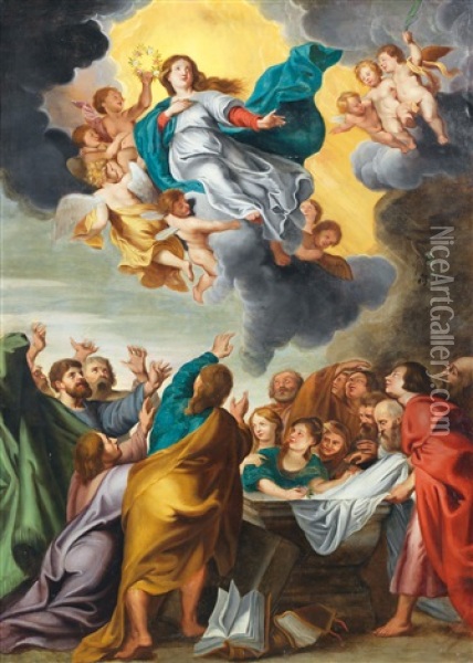 L'assomption De La Vierge Oil Painting - Balthasar Beschey
