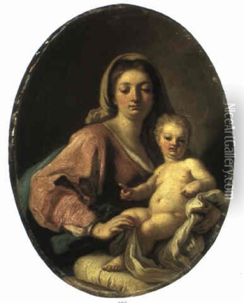 Vierge A L'enfant Oil Painting - Francesco de Mura