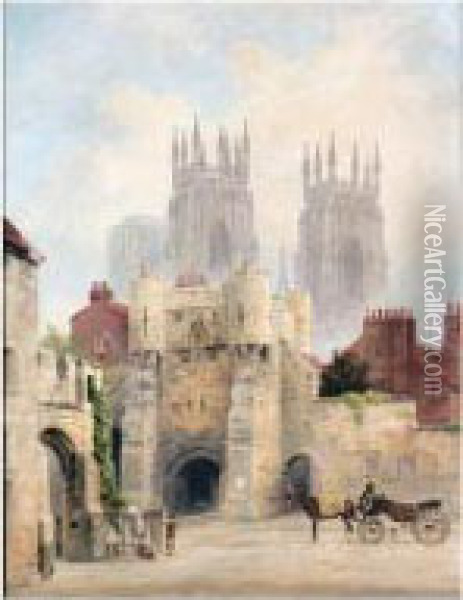 York Minster Oil Painting - George Fall