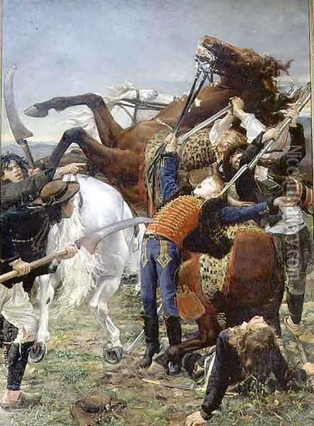 The Death of Joseph Bara (1779-93) 30th November 1793, 1883 Oil Painting - Jean Joseph Weerts
