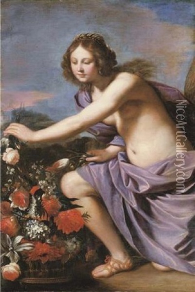 Flora Oil Painting - Bartolomeo Gennari