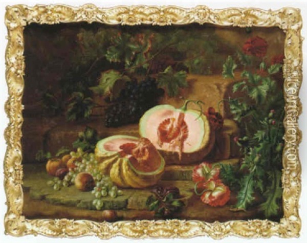 Stilleben Med Frukter Oil Painting - Edward van Ryswyck