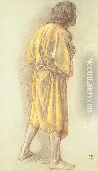 Study Of Male Figure Oil Painting - Sir Edward Coley Burne-Jones